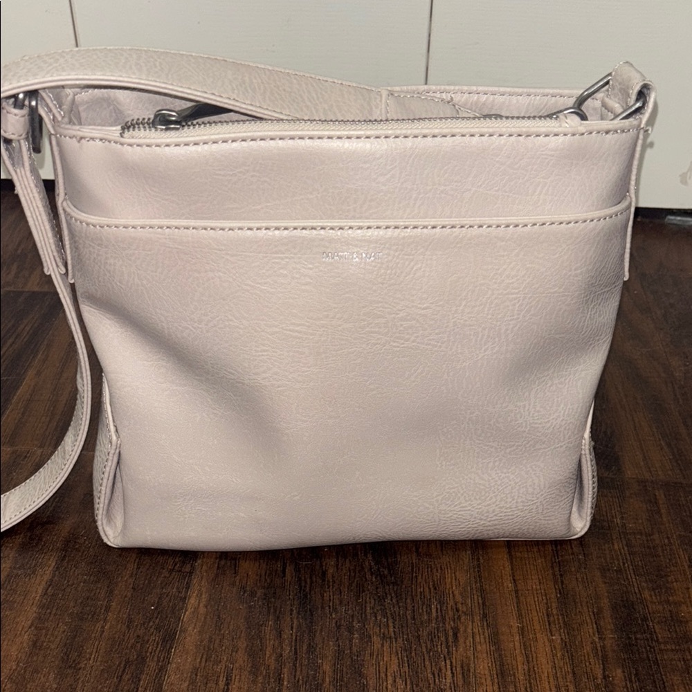 Matt & Nat Cream Crossbody Bag with Structured Design